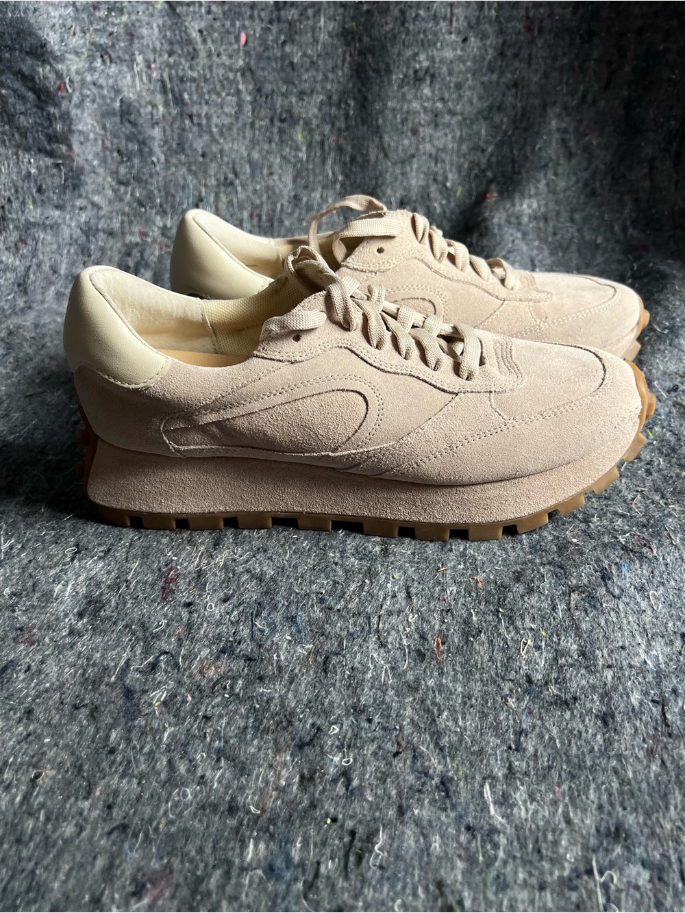 Dolce Vita Beige Suede Low-Top Sneakers